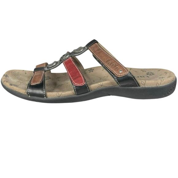 Taos Women’s Prize 4 Brown Red Leather Slip On Sandal Size US 9 - Picture 3 of 11